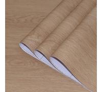 TOTIO 80 cm x 4 m, papel pintado autoadhesivo extra ancho en grano de madera impermeable 3D haya grano marrón marrón sin burbujas diseño mate engrosado para muebles de cocina, mesas y puertas