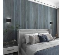 TOTIO Papel pintado autoadhesivo de grano de madera azul impermeable mate grueso sin burbujas 40 cm x 9 m efecto madera azul pavo real vinilo adhesivo de PVC para pared