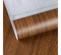 TOTIO Película adhesiva de grano de nuez Película para muebles Papel pintado marrón 80CMX4M Mate Engrosamiento Película adhesiva impermeable DIY Pegatina de pared Vinilo Película decorativa para