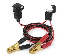 TOTMOX 12 V 220 W 25 A encendedor de cigarrillos de coche portátil hembra adaptador 2 M enchufe conector cable con pinza de cocodrilo batería