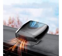 TOTMOX 12V 150W Calentador de automóvil Ventilador enfriador, Emisor de ventana de automóvil y Descongelador - Ventilador de automóvil portátil giratorio de 360 ° Viento fresco y cálido
