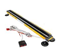 TOTMOX 1PCS 12V Barra de luz estroboscópica LED de alta visibilidad para vehículos de emergencia, barra de luz de advertencia de peligro de doble cara blanca amarilla