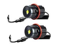 TOTMOX Angel Eye Halo Ring LED Par de bombillas para luces diurnas 40W LED Angel Eyes Halo Ring Marker Bombilla Compatible con B/M*W E87 E39 E60 E63 E64 E65 E66