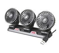 TOTMOX Circulador de aire de enfriamiento eléctrico con tres cabezas Rotario automático 360 ° Rolary Drehl después de enfriamiento del automóvil listerable para limusina/SUV/RV/camión