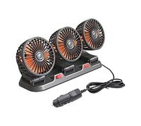 TOTMOX Circulador de aire de enfriamiento eléctrico con tres cabezas Rotario automático 360 ° Rolary Drehl después de enfriamiento del automóvil listerable para limusina/SUV/RV/camión