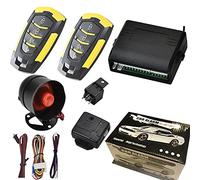 TOTMOX Sistema de alarma de seguridad para coche con luz LED, Kit inmovilizador de cierre centralizado sin llave, sistema de bloqueo/desbloqueo remoto antirrobo