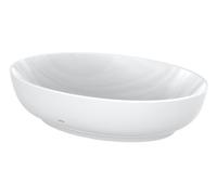 TOTO WU Lavabo sobre encimera, sin agujero para grifo, redondo, con rebosadero, 550x380mm, Cefiontect, L1705E