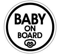 TOTOMO # ALI-023 Baby on Board Decal Sticker Señal de precaución de seguridad para ventanas de automóviles - Baby Pacifier