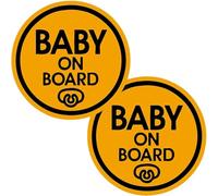 TOTOMO # ALI-031 (Juego de 2) Etiqueta engomada del imán del bebé a bordo Señal de precaución de seguridad para el parachoques del coche - Baby Pacifier