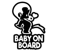 TOTOMO Etiqueta engomada del bebé a bordo de Divertido cartel de calcomanía de precaución de seguridad lindo para automóviles, ventanas y parachoques - Peeing Boy ALI-034