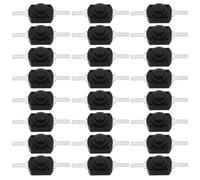 Totority 100 Piezas Micro Interruptor Pulsador Autoblocante para Linterna Led, Botón de Bloqueo Automático, 6, Negro, Plástico y Metal, para Electrónica y Proyectos DIY