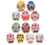 Totority 12 Piezas Máscara Flocada de Cosplay Diseño de Ópera China, Ligera y Ecológica, Adecuado para Eventos de Cosplay y Fiestas Temáticas Varios estilos