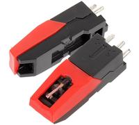 Totority 2 Agujas para Tocadiscos Vinilo Negro Aguja de Metal Reemplazable y Resistente para Reproductor de Discos Vinilos