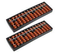 Totority 2 Piezas Ábaco para Educación Cuentas de Colores Contrastantes y 13 Columnas de Plástico, Herramienta para Aprender Matemáticas y Desarrollar Habilidades de Cálculo Mental