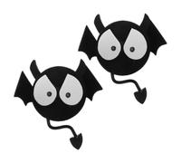 Totority 2 Piezas Adorno Que Diseño de Antena Negro Coche de Plástico de Demonio, Decoración Creativa y Divertida para Halloween Realza la Personalidad del Exterior Vehículo