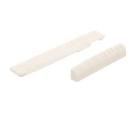 Totority 2 Piezas Cejuela y Sillín de Hueso Blanco para Guitarra Acústica y Folk Diseño Ensanchado y Reforzado que Resiste Deformaciones y Mejora Soporte de Frecuencias Bajas para Práctica