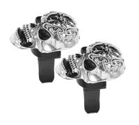 Totority 2 Piezas Clip para Ambientador de Ventilación de Coche Diseño de Calavera Retro, Fácil Instalación y Ahorro de Espacio Adecuado para Celebracion Verano y Decoración Halloween