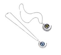Totority 2 Piezas Collar Colgante de Luna Gótica para Mujer Aleación Resistente al Deslustre, Diseño Único para Halloween y Eventos Espeluznantes