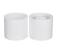 Totority 2 Piezas Taza Práctica de Putting de Plástico Blanco para Golf Soporte de Bandera y Protección para Hoyo Green Adecuado para Césped