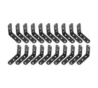 Totority 20 Unidades Soporte de Ángulo Negro para Muebles y Sillas, Refuerzo de Juntas con Diseño Triangular de Hierro y Superficie Lisa para Proyectos de Oficina y Ensamblaje
