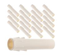 Totority 24 Fundas de Portalámparas para Candelabros en PP Blanco, Cubiertas Decorativas para Velas Altas, Diseño Moderno y Ajuste para Lámparas de Araña