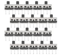 Totority 30 Piezas Interruptor Deslizante Ss12d10 de Metal 2 Posiciones y 3 Pines, Diseño Vertical Separación de Pines de 4.7mm y Altura de Palanca de 5mm para Aplicaciones Profesionales en