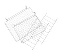 Totority 4 Piezas Plataforma para Jaula de Pájaros y Pequeños Mascotas, Soporte de Acero Inoxidable Resistente Diseño Rectangular Que Estimula Instintos Naturales de Escalada