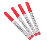 Totority 4 Piezas Rotulador de Pintura Rojo para Lápidas Punta Fina de Precisión, y Resistente al Agua para Restaurar y Resaltar Inscripciones en Monumentos en Climas Húmedos