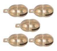 Totority 5 Mini Cascabeles para Collar de Mascotas, Campanas de Cobre Tamaño Especial 4, Color Brillante, Accesorios para Collares de Perro y Gato, Dijes Decorativos para Pulseras