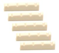 Totority 5 Piezas de Cejuela Pre-ranurada de Abs Beige para Guitarra Eléctrica, Soporte de Cuerdas para Mejorar Tono y Sustain