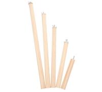 Totority 5 Piezas Percha de Madera para Pájaros, Accesorio para Jaulas de Periquitos y Loros, Función de Desgaste de Patas y Desarrollo de Habilidades de Equilibrio, Color Caqui