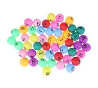 Totority 50 Piezas Balones de Tenis de Mesa Numeradas de PE, Bolas con Números Impresos Fáciles de Reconocer para Decoración y Sorteos en Fiestas, Paquete de Color Aleatorio