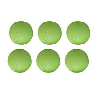 Totority 6 Piezas Bolas de Golf Fluorescentes Verdes para Práctica Nocturna Material de Caucho Sintético Suaves Que Bolas LED Tradicionales