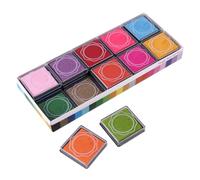 Totority Almohadillas de Tinta Fácil de Limpiar Tinta a Base de Agua Juego de 20 para Scrapbooking Adecuado para Manualidades y Técnicas Directas sobre Papel