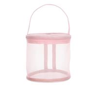 Totority Bolsa de Almacenamiento de Nylon Malla para Hilo de Crochet Portátil Rosa y Asa Resistente y Guardar Ovillos para Labores de Tejer