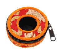 Totority Caja Pequeña de Almacenamiento para Campana Tibetana de Meditación, Cubierta de Tela Bordada a Mano de 7,5 Cm de Diámetro, Bolsa Protectora para Platillos Budistas Adecuado