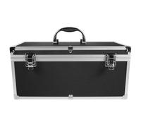 Totority Caja Rígida de Aluminio con Asa para Micrófonos y Lentes, Negra | Cierre Metálico, Apertura Rápida, Portátil Ergonómica, para Almacenamiento Profesional de Herramientas y Organización