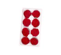 Totority Clavel Eterno Rojo de 4-5cm 8 Flores Secas, Flor Romántica y Elegante, sin Marchitar, Obsequio Día Madre y Bodas