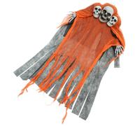 Totority Colgante Fantasma de Halloween Diseño de Calavera Realista, Decoración Resistente de Plástico y Telas, Adecuado para Escape Room y Ambiente Festivo