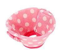 Totority Collar Antipicoteo para Pájaros Tamaño M, Accesorio Protector para Loros, Cono de Recuperación de Plumaje en Color Rosa Puntos, Banda Cuello de Ave, Anti-mordeduras para Salud