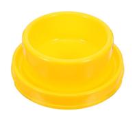 Totority Comedero Circular para Mascotas Pequeño, Plato Anti-Hormigas de Plástico Amarillo, Tazón para Comida Perros y Gatos, Resistente al Desgaste, Adecuado para Cachorros y Gatos