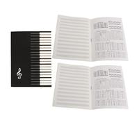 Totority Cuaderno de Pentagrama de Piano y Guitarra para Principiantes, 3 Piezas, Tamaño Portátil, Papel Manuscrito, Libreta de Partituras Musical para Práctica y Composición