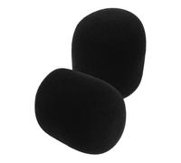 Totority Cubierta para Micrófono de Esponja Grande, Funda Parabrisas Lavable para Micrófono de Condensador, Protector Antiviento y Anti Saliva 2 Piezas para Actuaciones y Grabaciones