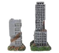 Totority Decoración de Acuario Ruinas de Resina, 2 Piezas Realistas de Ruinas Antiguas para Peceras, Escondite y Refugio para Bettas y Camarones, Decoración Paisajística de