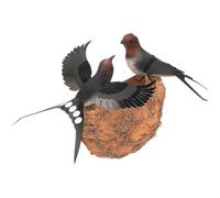 Totority Decoración de Nido de Golondrina de Granja de Simulación en Resina Plumas, Apariencia Realista y Delicada para Pared en Entorno de Granja