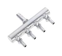 Totority Distribuidor de Bomba de Aire para Acuarios de Acero Inoxidable 4 Vías 8 a 4 Mm Control de Flujo y Palanca para Accesorios de Peceras