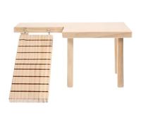Totority Escalera de Madera para Hámster Plataforma, Juguete para Estimular Ejercicios y Mejorar Coordinación en Jaulas de Animales Pequeños