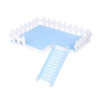 Totority Escalera para Hámster de Madera Azul Plataforma Amplia y Resistente, Juguete Adecuado para Mascotas Pequeñas como Ratones y Hámsters Color Aleatorio