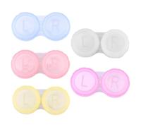Totority Estuche de Plástico Previene Confusión de Lentes para Lentes de Contacto Doble, Ligero y Compacto, 10 Unidades para Viajes y Actividades al Aire Libre
