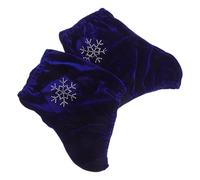 Totority Fundas para Patines de Hockey y Artístico, Cubiertas Elásticas Azules Detalles Brillantes, Tamaño Mediano, Ideales para Competiciones y Prácticas de Adultos